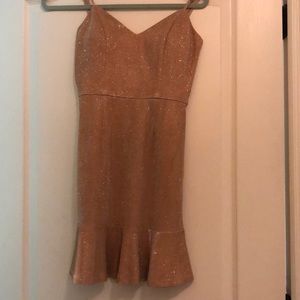 Gold and pink home coming dress